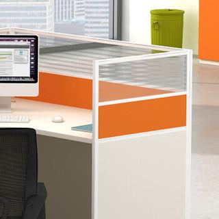 【奈高】奈高办公家具屏风办公桌职员工作位员工电脑桌l字型单人位橘