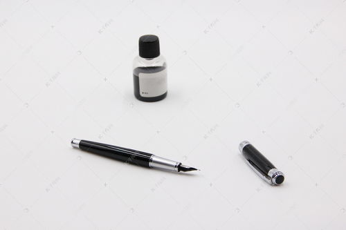 钢笔墨水办公用品高清摄影大图 千库网