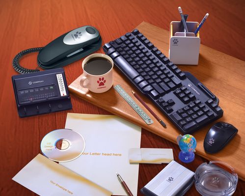 企业文件办公用品样机 摄影图 下载至来源处