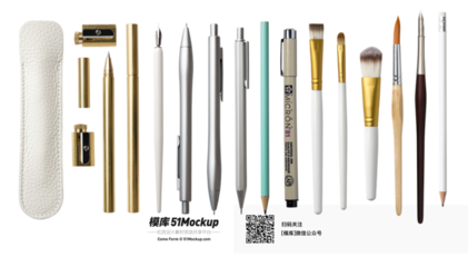 办公用品与相关素材合集 从实物到数字资源